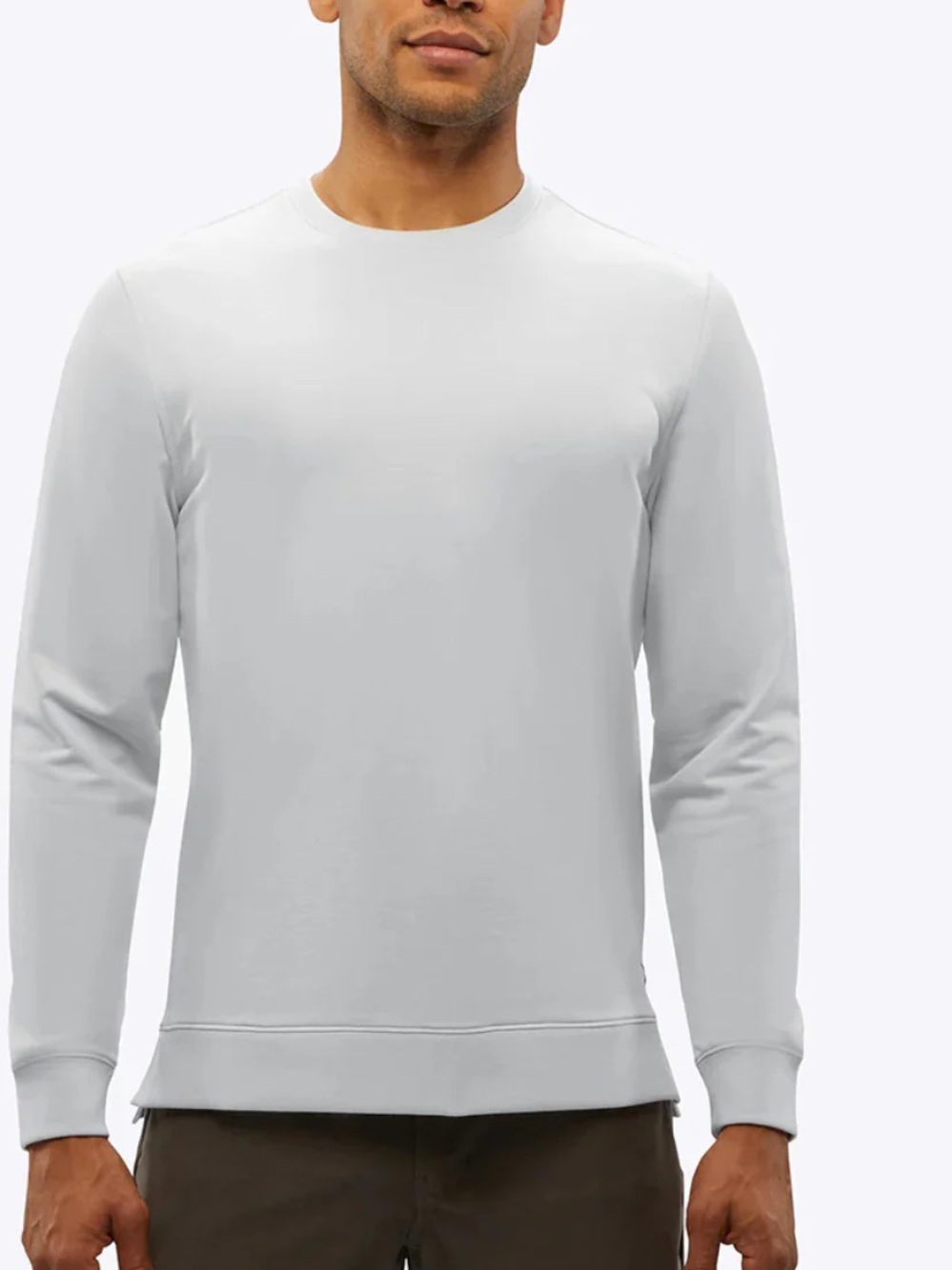 Cuts Clothing Men's Cuts AO Long-Sleeve Hem Tee in Ice